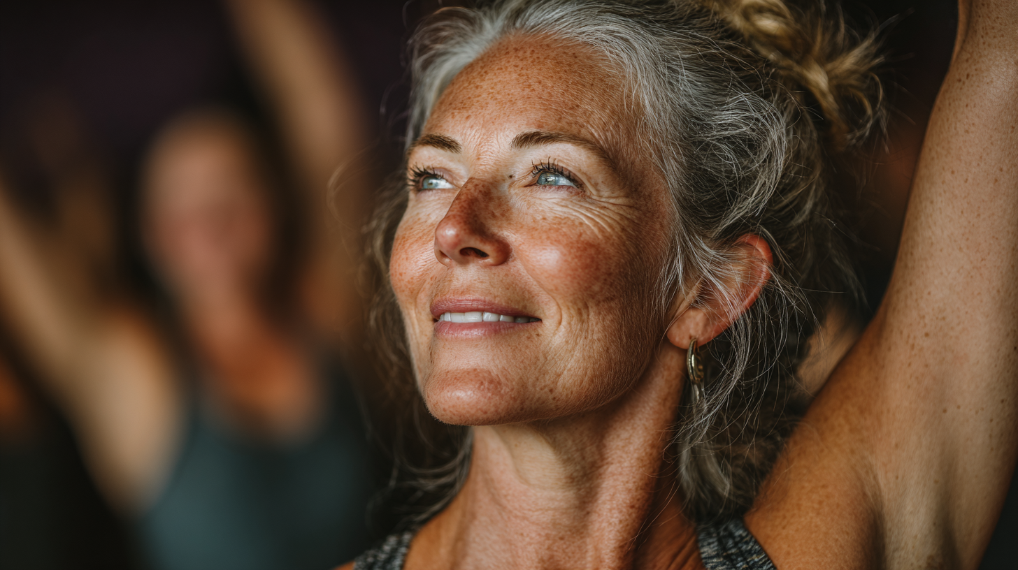 Група старших людей після успішного тренування